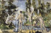 Paul Cezanne Baigneurs painting